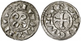 Vescomtat de Narbona. Berenguer (1019-1067). Narbona. Diner. (Cru.V.S. 157) (Cru.Occitània 40) (Cru.C.G. 2022). 1,27 g. Bella. Ex Colección Ègara, 26/...