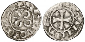 Vescomtat de Narbona. Berenguer (1019-1067). Narbona. Òbol. (Cru.V.S. falta) (Cru.Occitània 41) (Cru.C.G. 2023). 0,44 g. Muy rara, sólo se acuñaron 41...