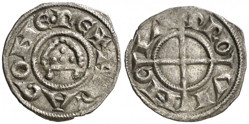 Comtat de Provença. Alfons I (1162-1196). Provença. Òbol de la mitra. (Cru.V.S. ...