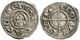 Comtat de Provença. Alfons I (1162-1196). Provença. Òbol de la mitra. (Cru.V.S. 169) (Cru.Occitània 95) (Cru.C.G. 2103). 0,43 g. Bella. Rara así. EBC-...
