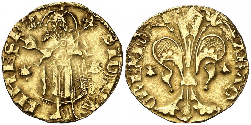 Joan I (1387-1396). Mallorca. Florí. (Cru.V.S. 469) (Cru.C.G. 2281). 3,39 g. Mar...