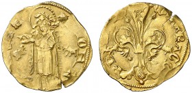 Ferran I (1412-1416). Mallorca. Florí. (Cru.V.S. 758) (Cru.Comas 73) (Cru.C.G. 2806). 3,45 g. Marcas: león y buey en anverso y reverso. Acuñación algo...
