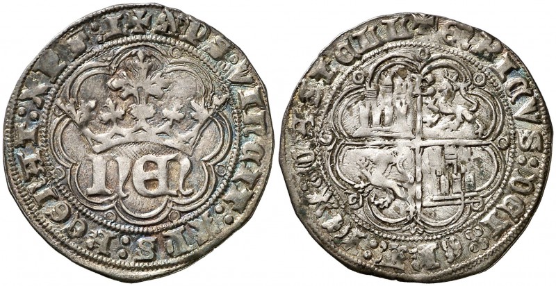 Enrique IV (1454-1474). Burgos. Real de anagrama. (AB. 708.2 var). 3,34 g. Pátin...