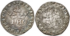 Enrique IV (1454-1474). Burgos. Real de anagrama. (AB. 708.2 var). 3,34 g. Pátina. MBC+.