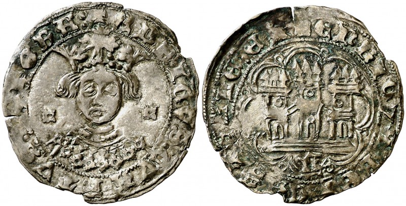 Enrique IV (1454-1474). Guadalajara. Cuartillo. (AB. falta). 2,14 g. Bella. Rara...