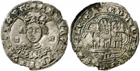 Enrique IV (1454-1474). Guadalajara. Cuartillo. (AB. falta). 2,14 g. Bella. Rara y más así. MBC+.