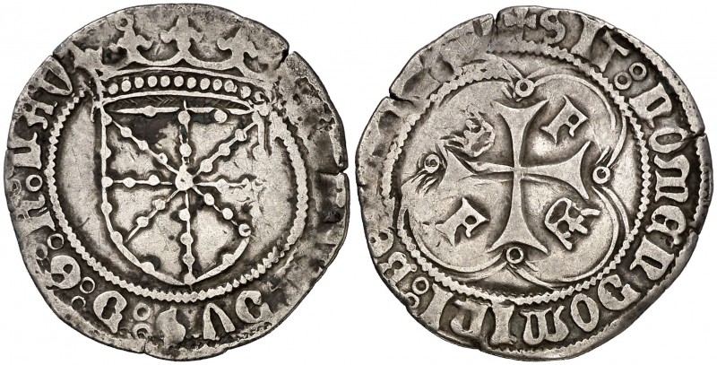 Fernando I (1512-1516). Navarra. Real. (Cru.V.S. 1317.10 ó .11) (Cru.C.G. 3221a)...