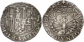 Reyes Católicos. Sevilla. . 4 reales. (Cal. 211). 13,49 g. MBC.