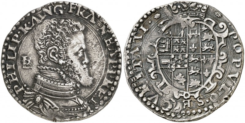 s/d. Felipe II. Nápoles. IBR. 1/2 ducado. (Vti. 349) (MIR. 160) (Pannuti-Riccio ...