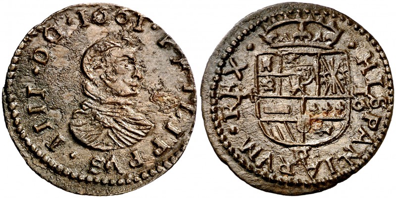 1661. Felipe IV. Trujillo. M. 16 maravedís. (Cal. falta) (J.S. M-685). 3,14 g. L...
