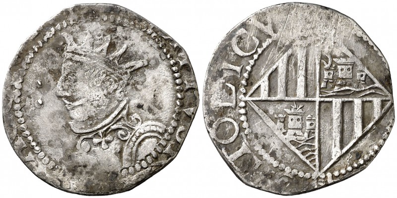 s/d. Felipe IV. Mallorca. 2 rals. (Cru.C.G. 4426) (Cal. 861). 4,44 g. Ex Colecci...