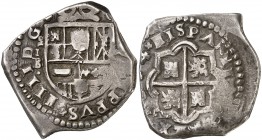 1644. Felipe IV. (Madrid). IB. 4 reales. (Cal. 673). 13,50 g. Ceca vertical. La leyenda del reverso comienza a las 10h del reloj. Buen ejemplar. Ex Co...