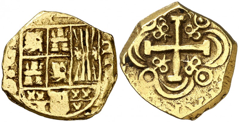 Felipe IV. Santa Fe de Nuevo Reino. 2 escudos. (Cal. tipo 36). 6,66 g. Fecha no ...