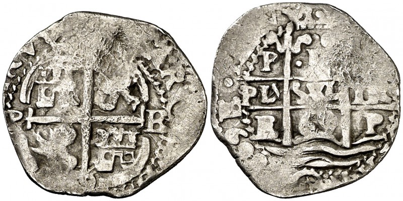 1669. Carlos II. Potosí. E. 1 real. (Cal. 705). 2,01 g. Triple fecha, una parcia...