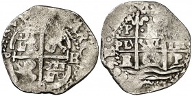 1669. Carlos II. Potosí. E. 1 real. (Cal. 705). 2,01 g. Triple fecha, una parcial y triple ensayador. Valor entre puntos. MBC.