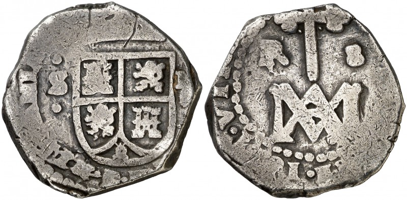 1691. Carlos II. Sevilla. M. 8 reales. (Cal. 432). 21,37 g. Tipo "María". Muy ra...