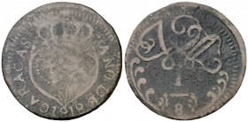 1818. Fernando VII. Caracas. 1/8 de real. (Cal. 1513). 1,76 g. CU. Rarísima. BC.