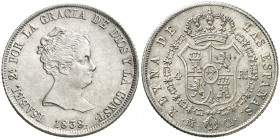 1838. Isabel II. Madrid. CL. 4 reales. (Cal. 288). 5,96 g. Atractiva. Ex Colección Anastasia de Quiroga 28/04/2011, nº 366. Escasa. EBC-/EBC.