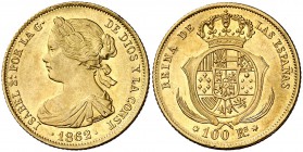 1862. Isabel II. Madrid. 100 reales. (Cal. 27). 8,30 g. EBC-.