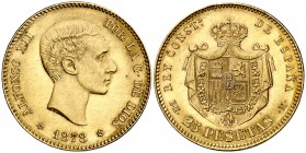 1878*1878. Alfonso XII. EMM. 25 pesetas. (Cal. 6). 8,07 g. EBC.