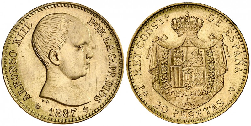 1887*1962. Estado Español. PGV. 20 pesetas. (Cal. 6). 6,45 g. S/C-.