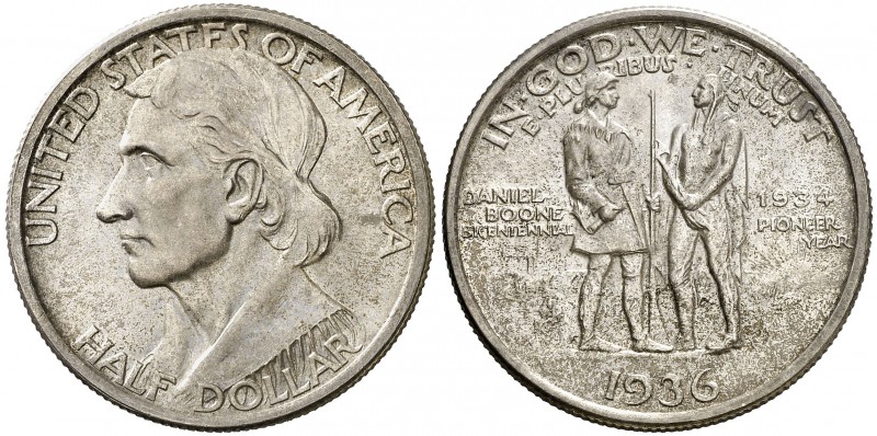 1936. Estados Unidos. Filadelfia. 1/2 dólar. (Kr. 165.2). 12,49 g. AG. Daniel Bo...