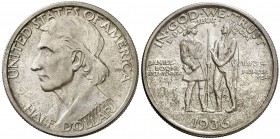 1936. Estados Unidos. Filadelfia. 1/2 dólar. (Kr. 165.2). 12,49 g. AG. Daniel Boone. Escasa así. S/C-.