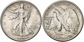 1936. Estados Unidos. D (Denver). 1/2 dolar. (Kr. 142). 12,44 g. AG. Bella. EBC+.