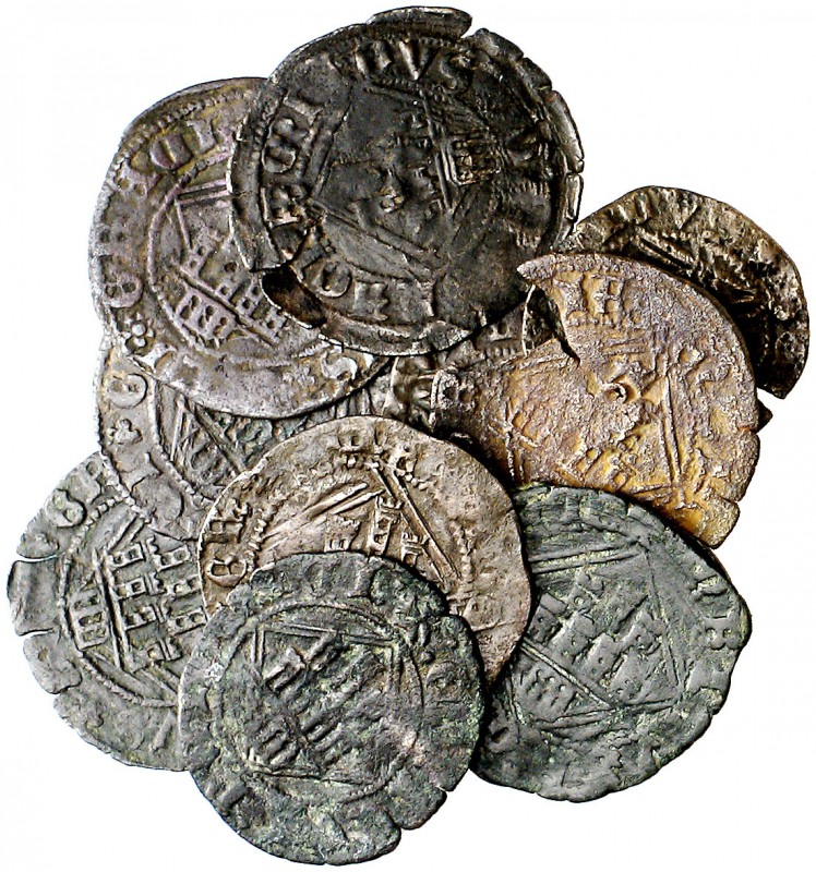 Enrique IV (1454-1474). Segovia. Lote de 11 blancas de rombo, diversas variantes...