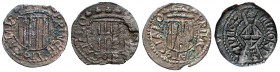 1642. Guerra dels Segadors (1640-1652). Manresa. 1 sisè. Lote de 4 monedas, diversas variantes. BC+/MBC.