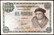 1946. 1000 pesetas. (Ed. D54). 19 de febrero, Vives. Raro. MBC-.