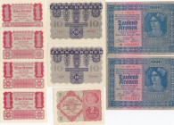 Austria 1-100 Kronen 1922 (9)
UNC Pick 73-78.