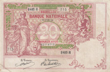 Belgium 20 Francs 1914
VF Pick 67.