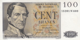 Belgium 100 Francs 1959
AU Pick 129c.