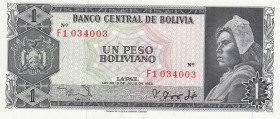 Bolivia 1 Bolivano 1962
UNC Pick 158.