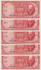 Chile 100 Pesos 1947-56 (5)
AU/UNC Pick 113.