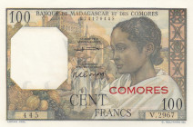 Comoros 100 Francs 1960-63
UNC Pick 3b.