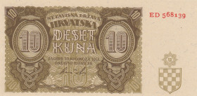 Croatia 10 Kuna 1941
UNC Pick 5b.