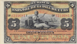 Cuba 5 Pesos 1897
UNC Pick 48c.