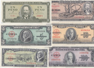 Cuba 1-100 Pesos 1958-61 (6)
VF