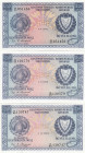 Cyprus 250 Mils 1976, 79 (3)
UNC Pick 41c.