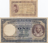 Egypt 5 Piastres & 1 Pound 1940 (2)
F