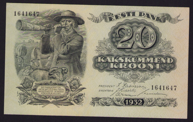 Estonia 20 krooni 1932
UNC