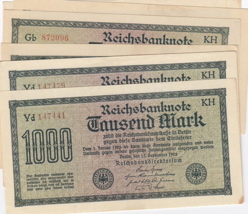 Germany 1000 Mark 1922 (8)
AU Pick 76.