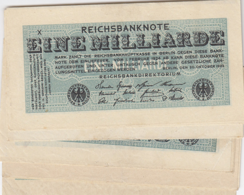 Germany 1 Milliard Mark 1923 (16)
VF/XF Pick 122.