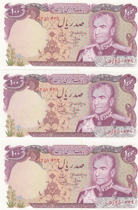 Iran 100 Rials 1974-79 (3)
UNC Pick 102a