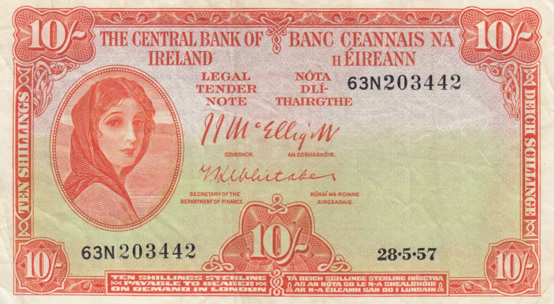 Ireland 10 Shillings 1957
VF Pick 56d