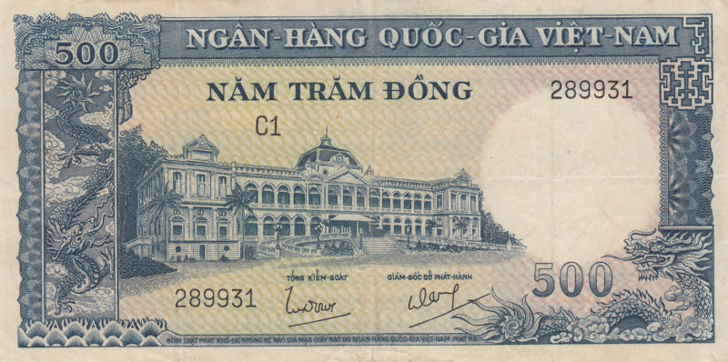 Vietnam South 500 Dong 1962
VF Pick 6A