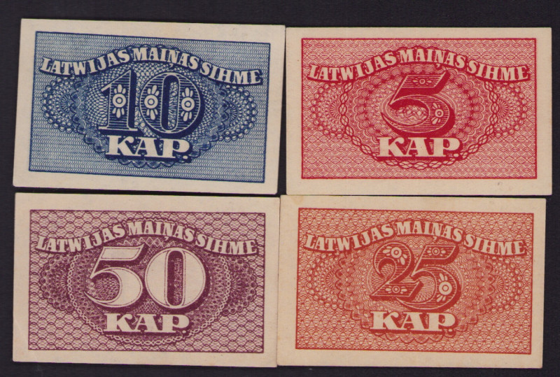 Lot of paper money: Latvia (4)
Various condition. Sold as is, no returns.