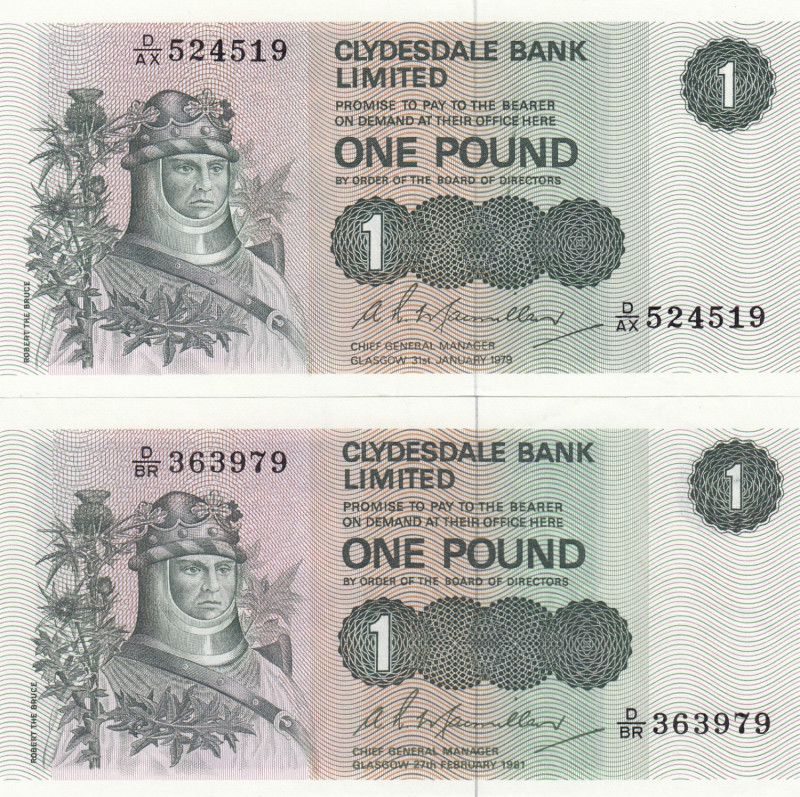 Scotland 1 Pound 1979,81 (2)
UNC Pick 204c